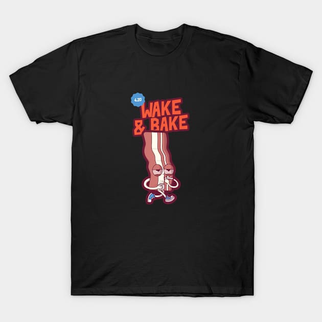 Wake And Bake T-Shirt by skullgangsta